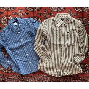 2 Boys' Long Sleeve, Button Front Shirts GAP (S) & NWT Children's Place (M)
